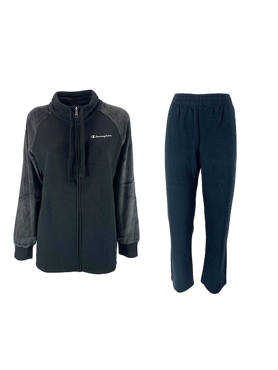 Champion Damen-Sweatpants-Set Black Vlies