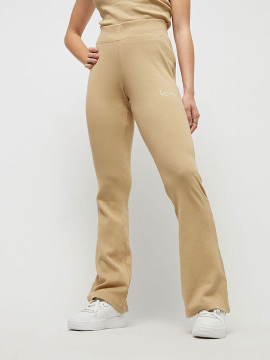 Karl Kani Signature Women's Flared Sweatpants Beige (Beige)