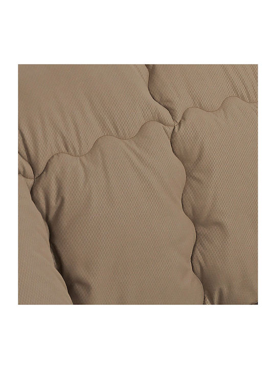 Adam Home Quilt Single with Hollowfiber Filling 160x220cm 600 Taupe