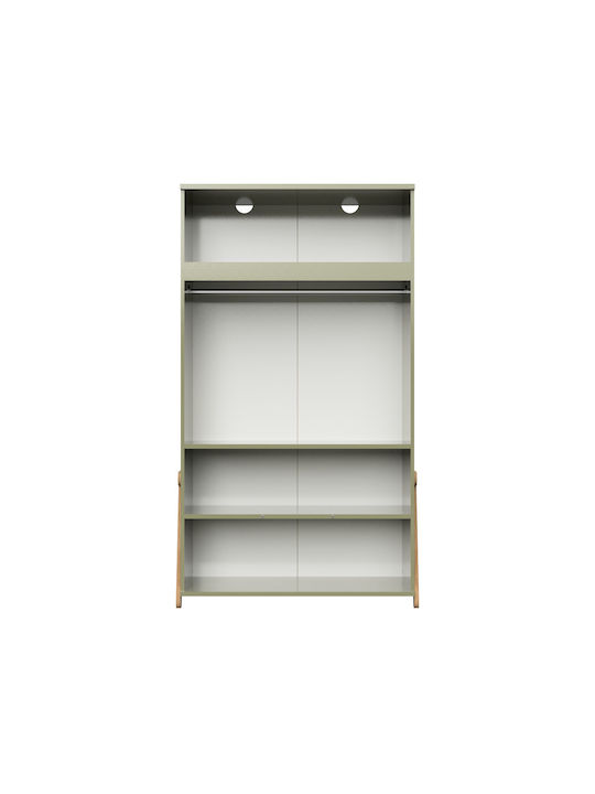 Δίφυλλη Ντουλάπα Χακί 106x54x180cm Δίφυλλη Ντουλάπα Χακί 106x54x180cm