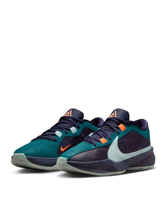 Giannis Freak 5 Χαμηλά Μπασκετικά Παπούτσια Geode Teal / Purple Ink / Total Orange / Jade Ice