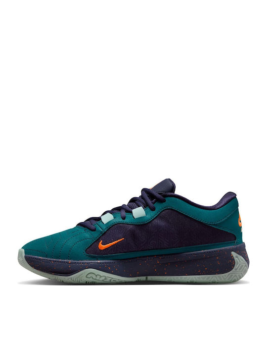 Giannis Freak 5 Χαμηλά Μπασκετικά Παπούτσια Geode Teal / Purple Ink / Total Orange / Jade Ice