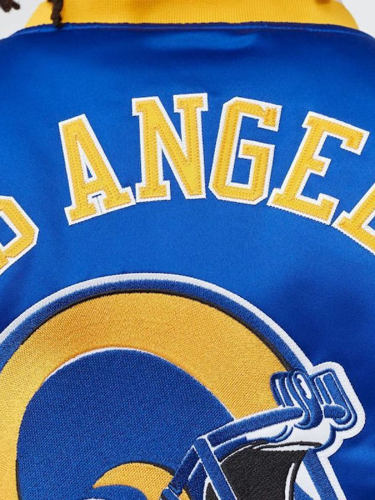 Mitchell & Ness Geacă pentru bărbați de iarnă Bomber Albastru