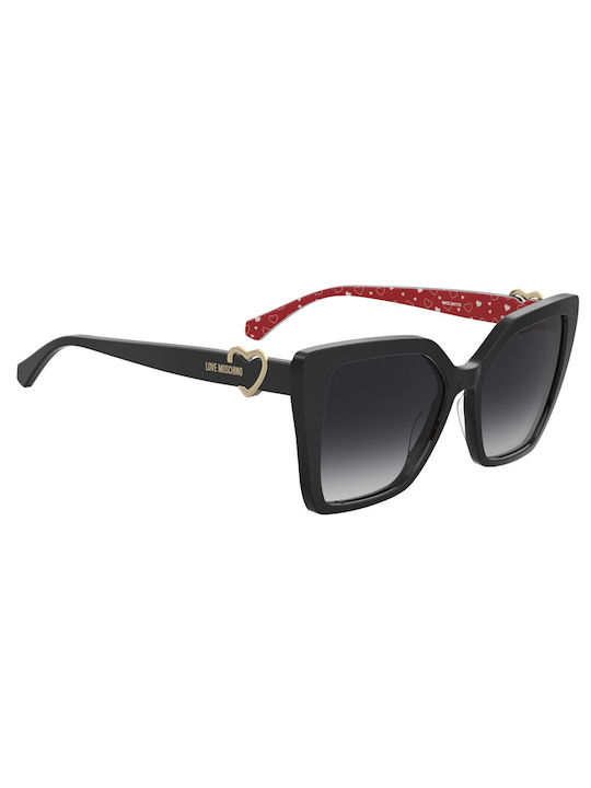 Moschino Sonnenbrillen mit Schwarz Rahmen und Schwarz Verlaufsfarbe Linse MOL067/S 807/9O