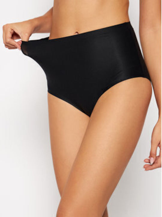 Hochtailliert Damen Slip Black