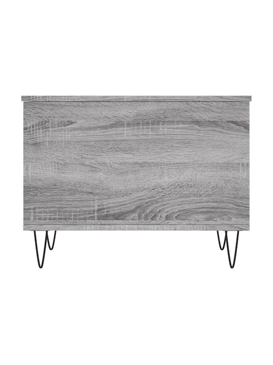 Square Central Wooden Coffee Table Gray Sonoma M60xL44.5xH45cm