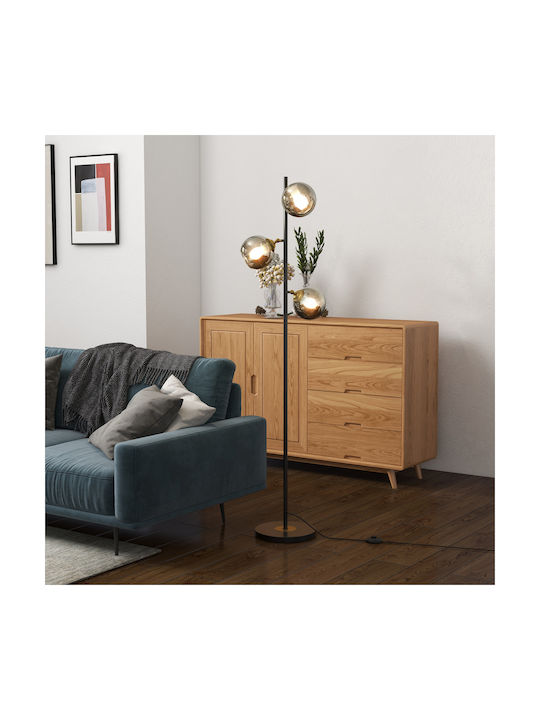 HomCom Floor Lamp H162xW36cm. Black