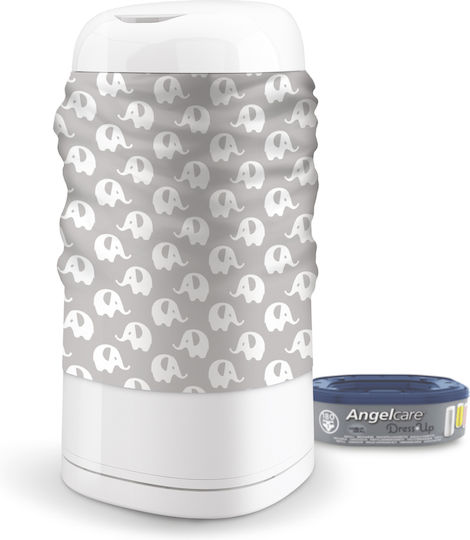 AngelCare Decorative Cover for Diaper Bin Gray