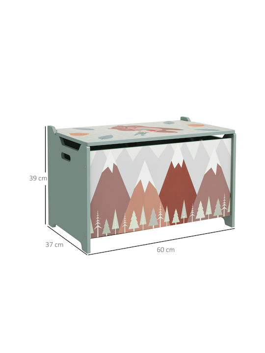 Zonekiz Детска кутия за съхранение Зелен 60x37x39см 1бр
