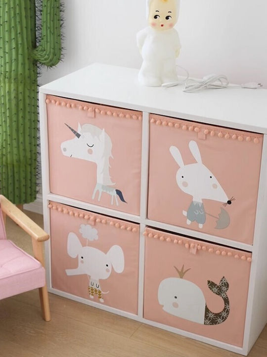 ecarla Children's Storage Box Boho Pink Mouse Pink 1pcs