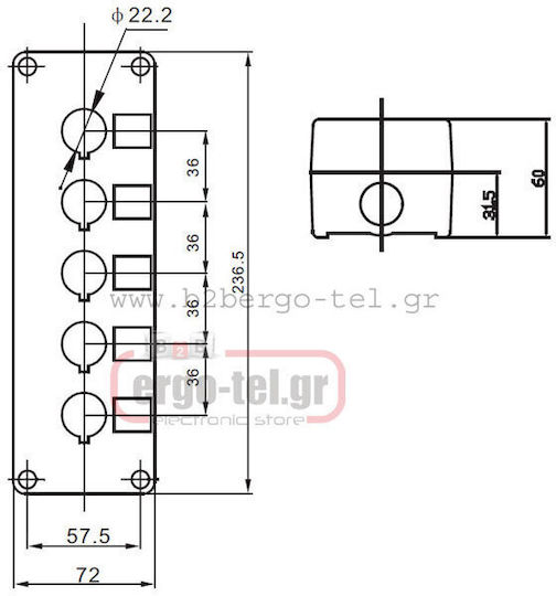 Xindali Μπουτονιέρα Βιομηχανικού Τύπου 022-205100001