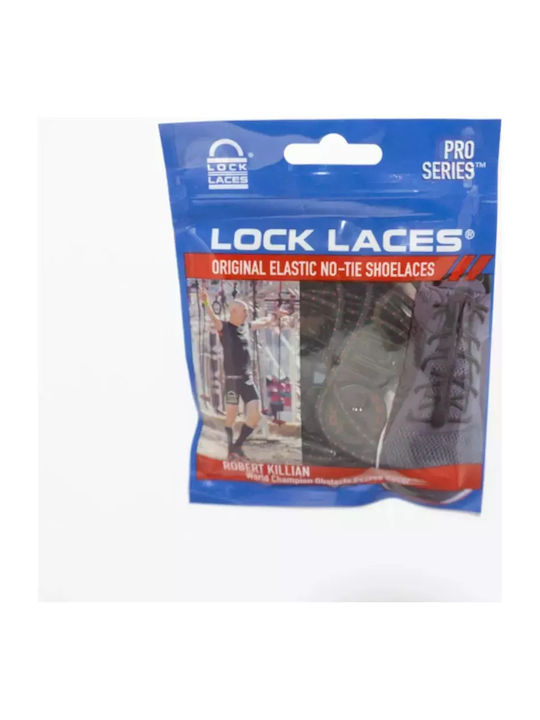 Lock Laces Series Robert Killian Κορδόνια Παπουτσιών Ελαστικά Μαύρα 2τμχ 122cm