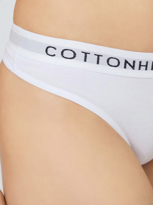 CottonHill Βαμβακερό Γυναικείο String Λευκό