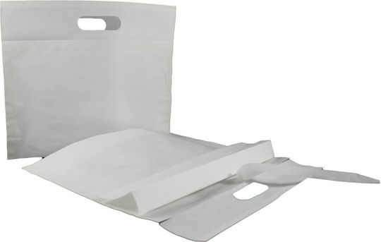 Paper Packaging Bags Handle White 38x32x12cm 300pcs