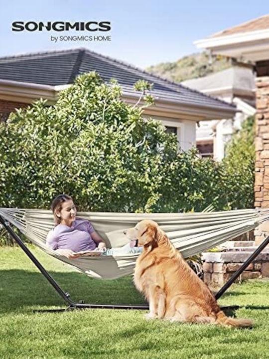Songmics Double Hammock with Stand Black 210x150cm
