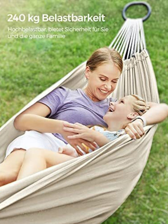 Songmics Double Hammock with Stand Black 210x150cm