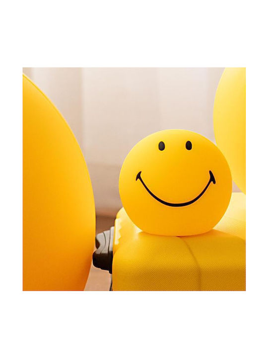 Mr Maria Παιδικό Διακοσμητικό Φωτιστικό Smiley Κίτρινο 12x12cm