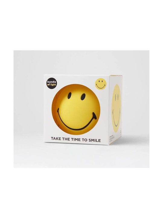 Mr Maria Παιδικό Διακοσμητικό Φωτιστικό Smiley Κίτρινο 12x12cm
