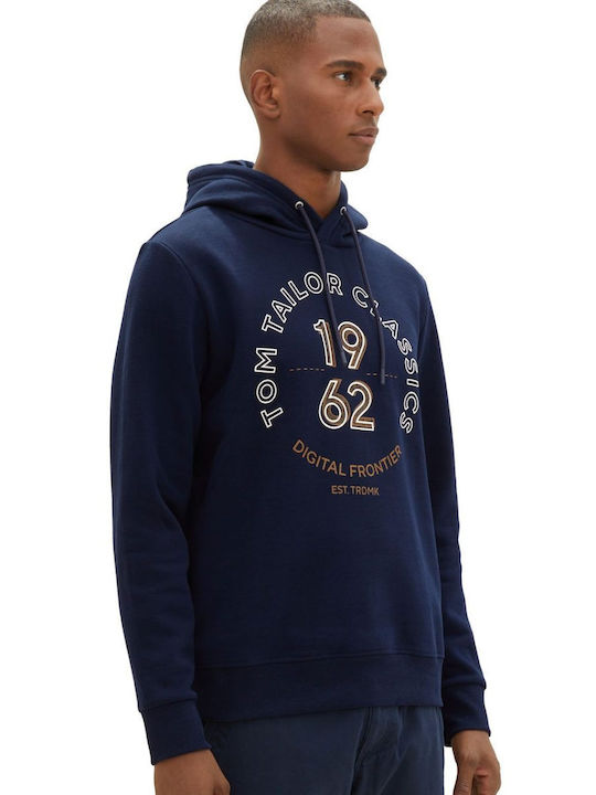 Tom Tailor Men's Sweatshirt with Hood Blue