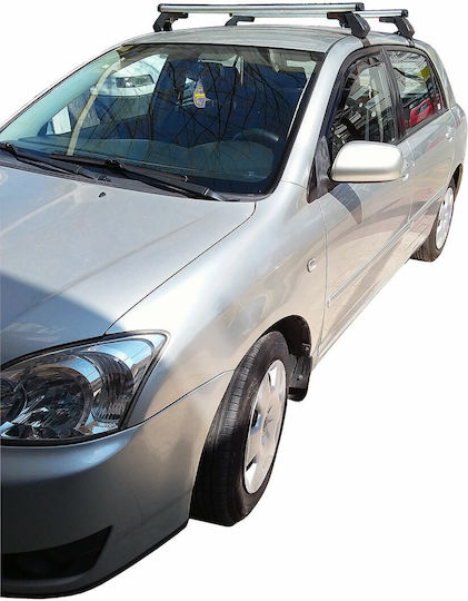 Hermes Aluminum Car Roof Bars for Toyota Corolla 5D Set with Roof Rack Legs Black