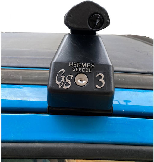 Hermes Μπάρες Οροφής Αλουμινίου για Renault Twingo (Σετ με πόδια) Μαύρες