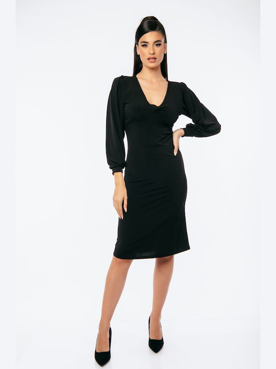 Dress Up Midi Kleid Black