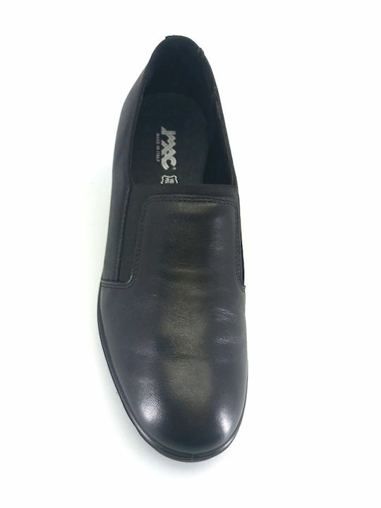 Leather Women's Moccasins in Black Color
