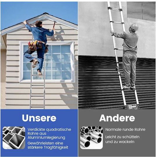 Costway Multipurpose Ladder with Maximum Height 3.71m