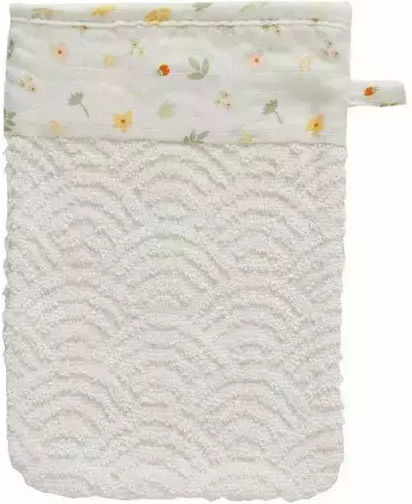 Bebejou Baby Bath Gloves Bohemian Garden White 2 Pieces