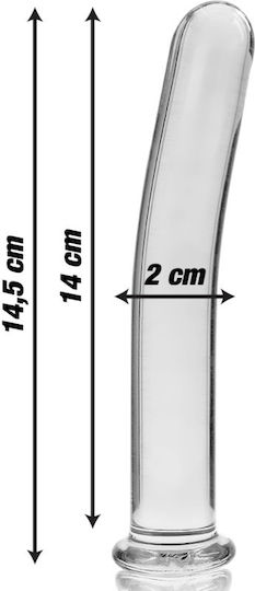 Ibiza Γυάλινο Dildo Διάφανο 14.5cm
