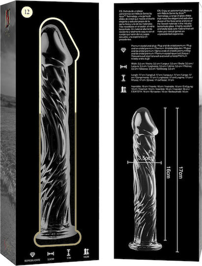 Ibiza Dildo din sticlă Transparent 17cm