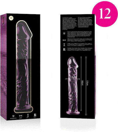 Ibiza Γυάλινο Dildo Ροζ 17cm