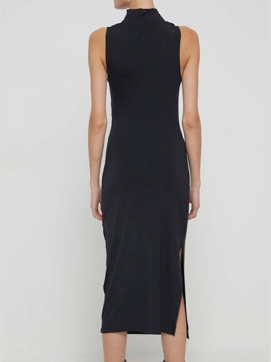 Superdry Jersey Midi Rochie Black