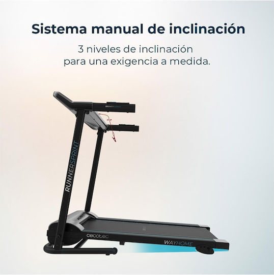 Cecotec DrumFit WayHome 1000 Runner Sprint 0.8hp Електрическа Сгъваема Бягаща Пътека за Потребител до 100 кг