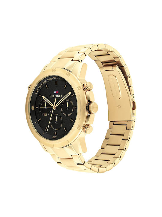 Tommy Hilfiger Uhr Batterie mit Gold Metallarmband