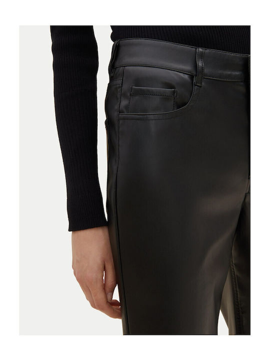 Emma Women's Fabric Trousers Straight Line Black