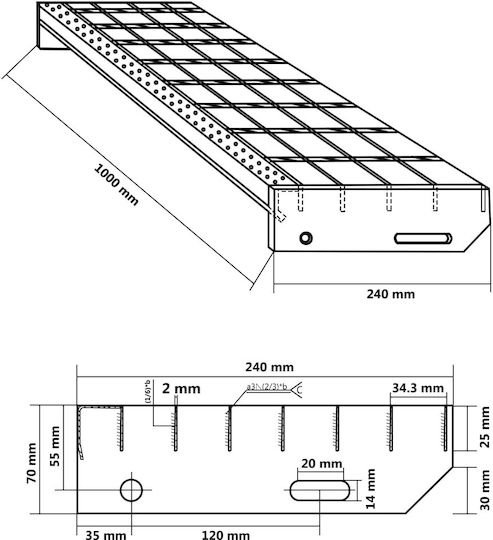 vidaXL Εξάρτημα Σκάλας 155681