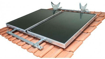 SOL-Violaris Слънчев бойлер 120лт Glass Double Energy 2кв.м. Хоризонтален Ниска височина Roof Tile Selective