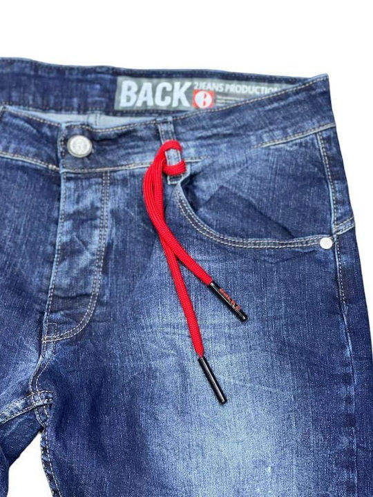 Back2jeans Pantaloni de Bărbați din Jean în Croială Slim Marina