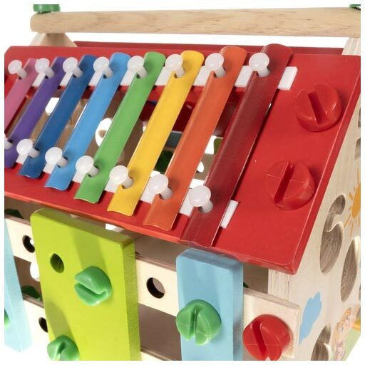 Kruzzel Shape Sorting Toy Little house made of Wood for 36++ Months