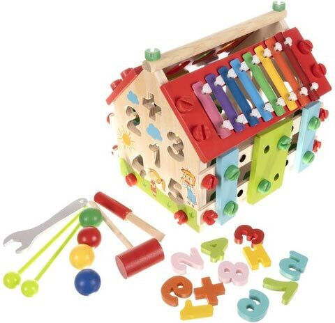 Kruzzel Shape Sorting Toy Little house made of Wood for 36++ Months