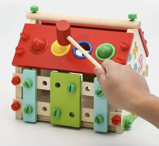 Kruzzel Shape Sorting Toy Little house made of Wood for 36++ Months