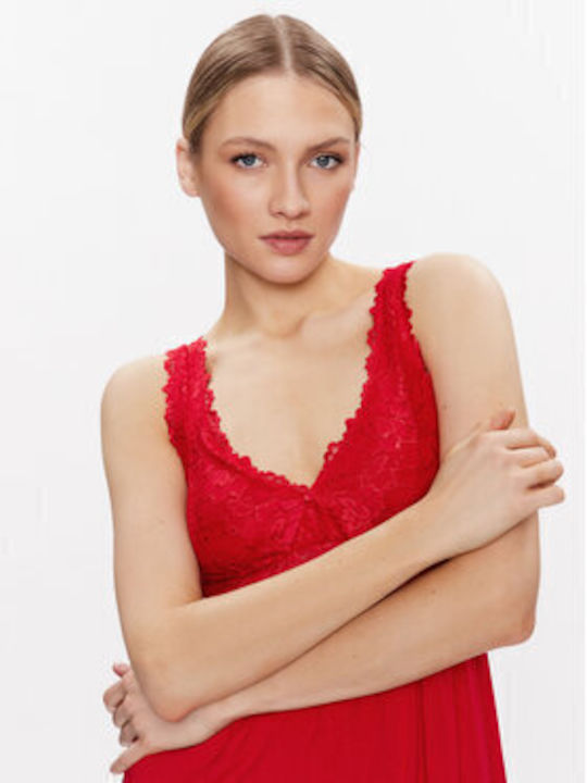 Hunkemöller Winter Damen Nachthemd Red