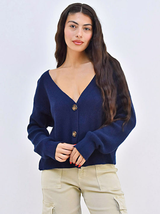 Beltipo Women's Knitted Cardigan Blue