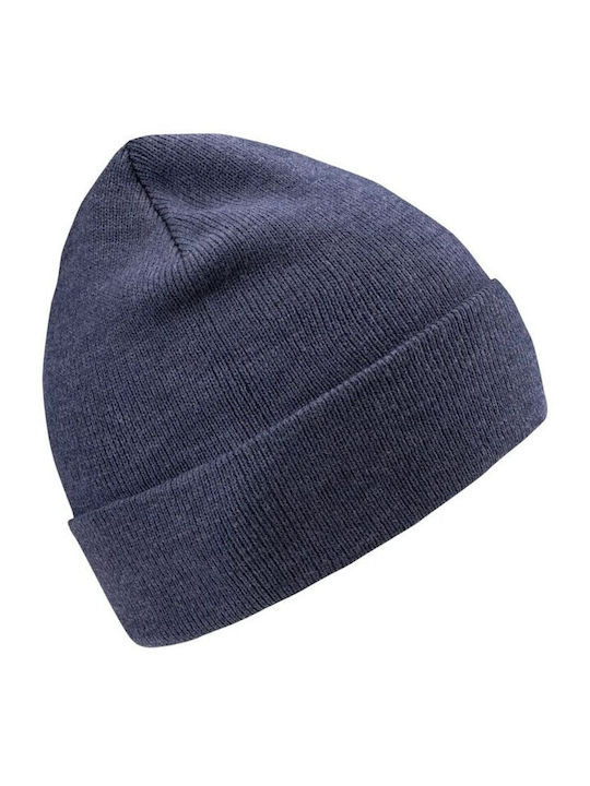 Beanie Unisex Σκούφος Πλεκτός σε Μπλε χρώμα