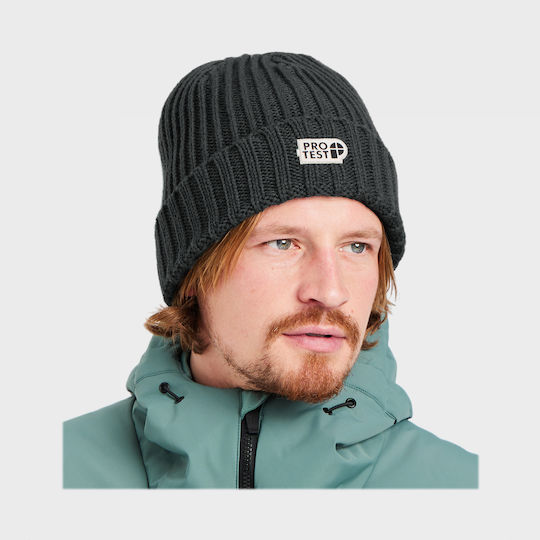 Beanie Unisex Σκούφος Πλεκτός σε Γκρι χρώμα