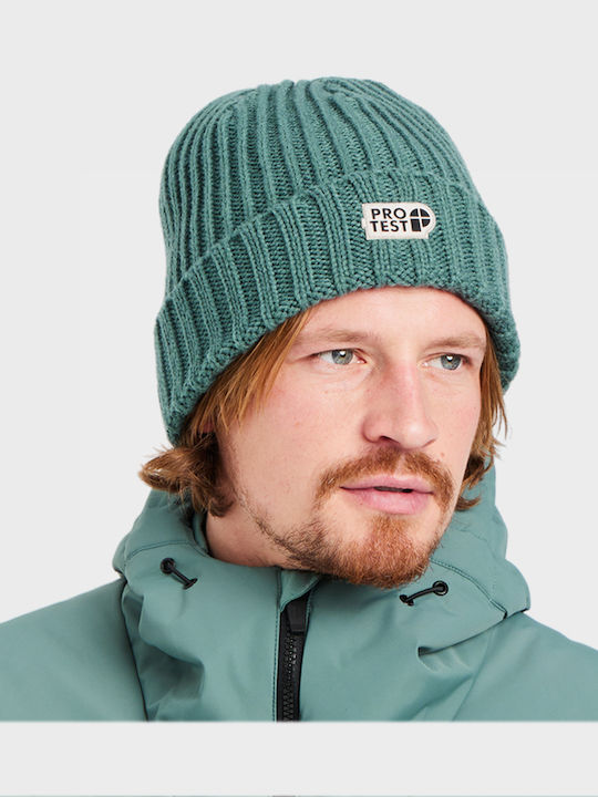 Beanie Unisex Σκούφος Πλεκτός σε Πράσινο χρώμα