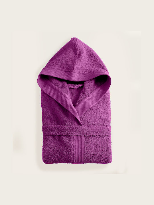 Rythmos Women's Hooded Bathrobe Purple 420gr/m²