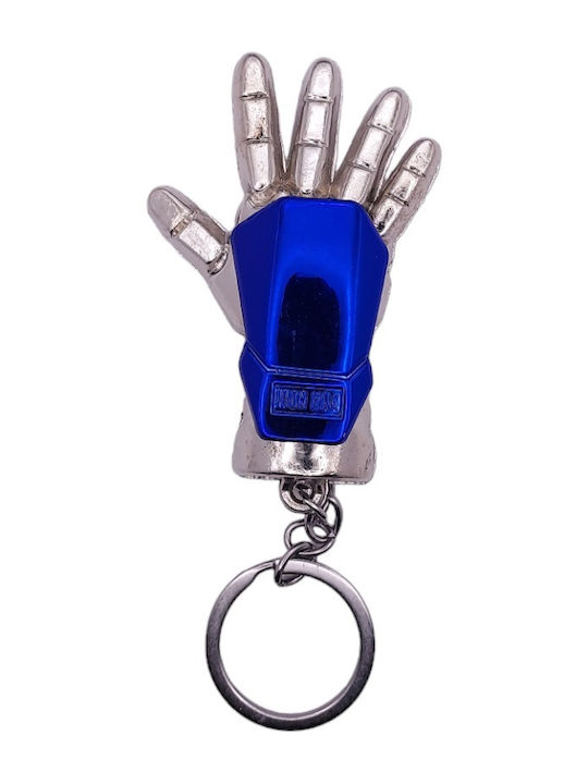 Blue Iron Man Hand Keychain Metallic Blue Iron Man Hand Keychain Metallic