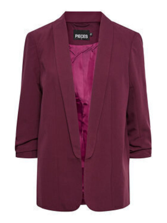 Pieces Blazer pentru femei Sacou BORDO